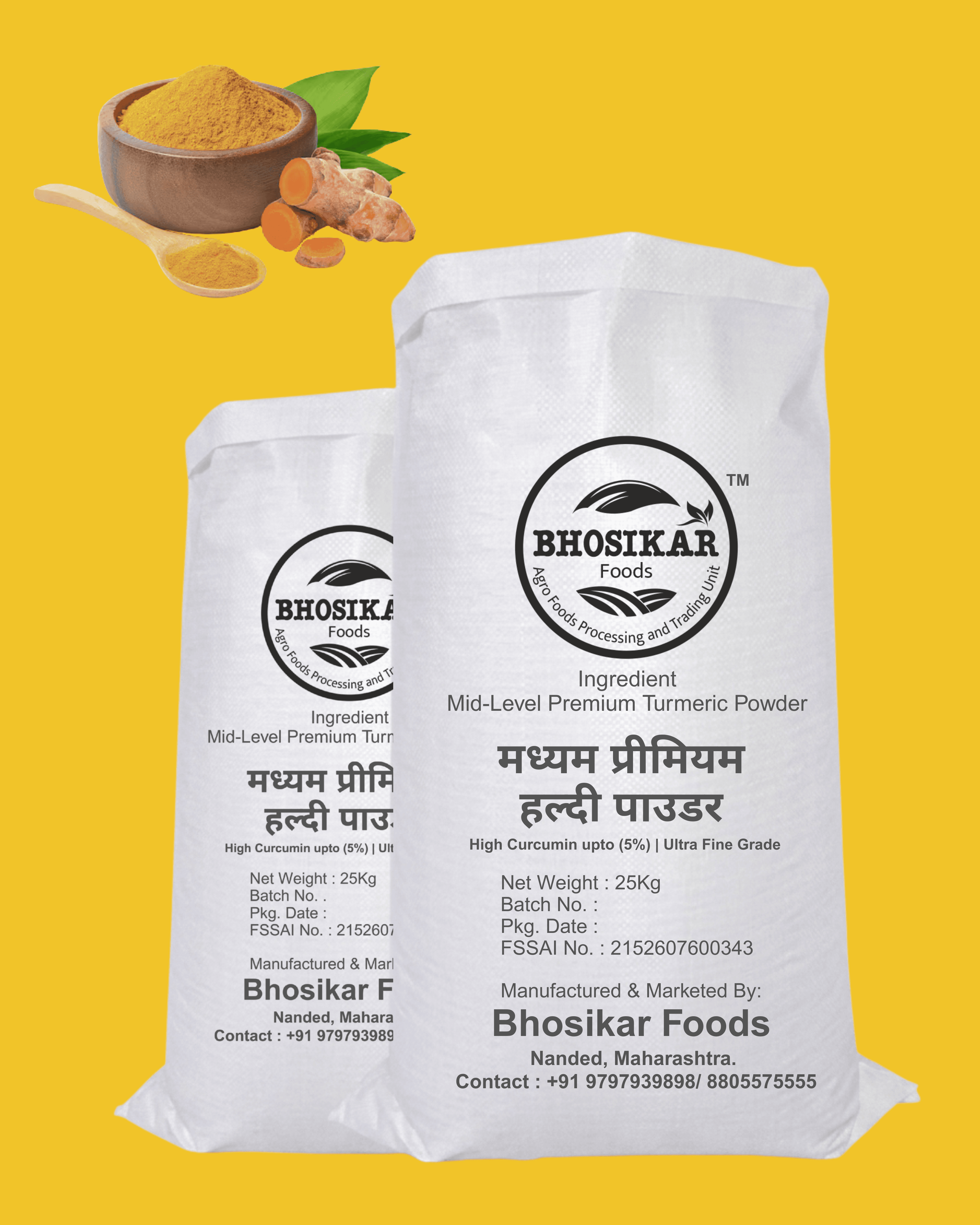 Mid-Level Premium Turmeric Powder Bulk Supply